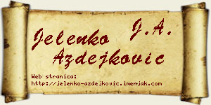 Jelenko Azdejković vizit kartica